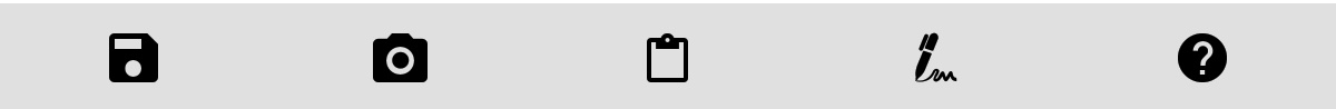 iconos footer menú